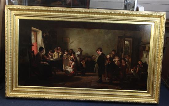 Attributed to Thomas Webster (1800-1886) The School Room 24 x 47in.